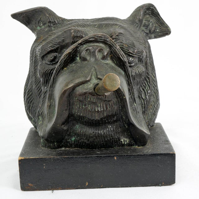 Pair of British Bulldog Churchill Bookends Smoking Cigar - 1940's For Sale - Image 11 of 14