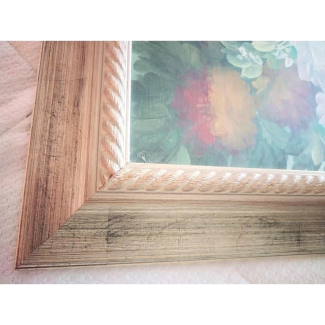 Traditional Hand Painted Oil on Canvas Peacock Colorful Framed Art Wall Painting For Sale - Image 3 of 10