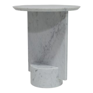 Rémi Bouhaniche “My Dear” Side Table in Carrara Marble For Sale