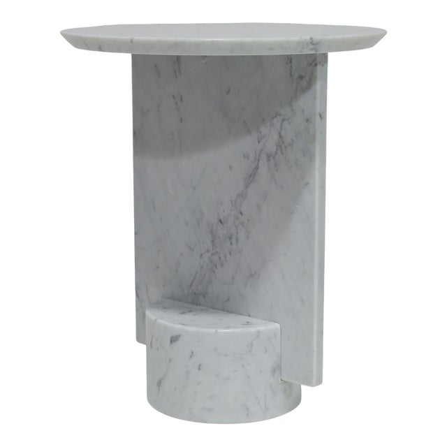 Rémi Bouhaniche “My Dear” Side Table in Carrara Marble For Sale