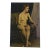Vintage Painting - Full Length Portrait - Seated Female Nude - Oil on Canvas - Mid 20th C. For Sale