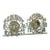 Luxe 1950's Hollywood Regency 24k Plate Frame Austrian Crystal 1/2 Orb Wall Sconces Attributed to Palwa a - Pair For Sale