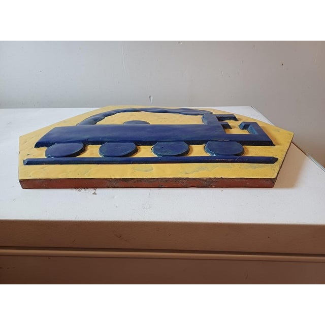 Glazed Terracotta Plaque from SNCF, 1960 For Sale - Image 4 of 9