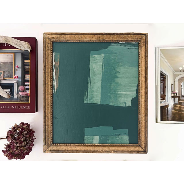Step into a world where deep forest meets quiet stillness. "Cabin Fern VI" is a striking original abstract painting...
