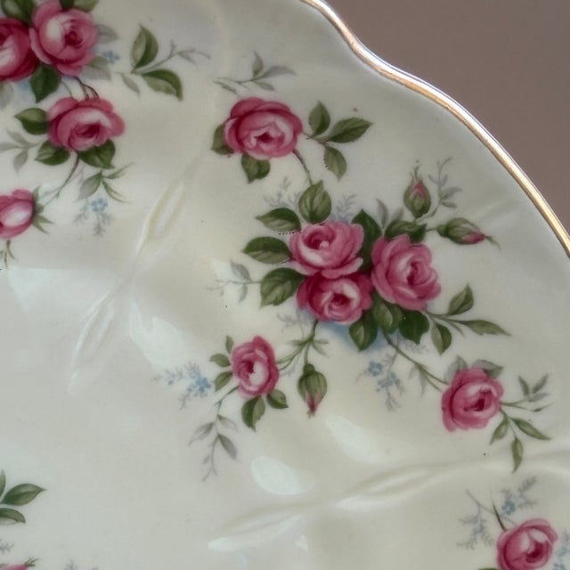 Vintage English Bone China Decorative Dessert Plate For Sale - Image 4 of 14