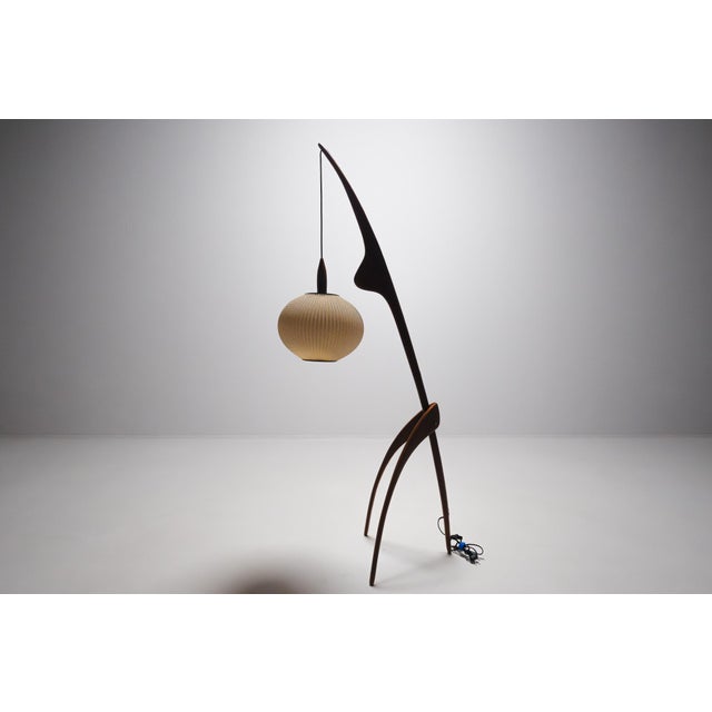 Praying Mantis Floor Lamp from Rispal, France, 1950s For Sale - Image 17 of 17