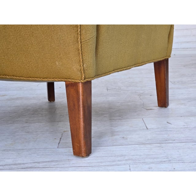 Danish Armchairs in Green Wool and Ash Wood, 1960s, Set of 2 For Sale - Image 16 of 18