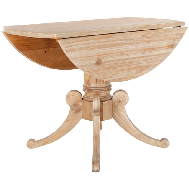 Wood Drop Leaf Dining Table in Rustic Natural For Sale - Image 7 of 9