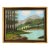 Vintage Folk Art Tranquil Landscape Oil on Canvas Framed Painting For Sale