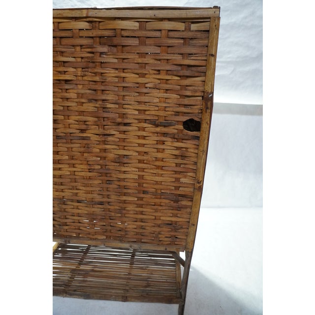 Brown Antique Split Bamboo Cabinet For Sale - Image 8 of 16