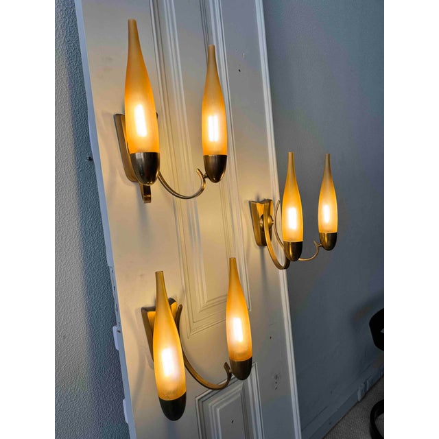 Vintage Italian Sconce attributed to Angelo Lelli for Arredoluce, 1950s, set of 3 For Sale - Image 6 of 18