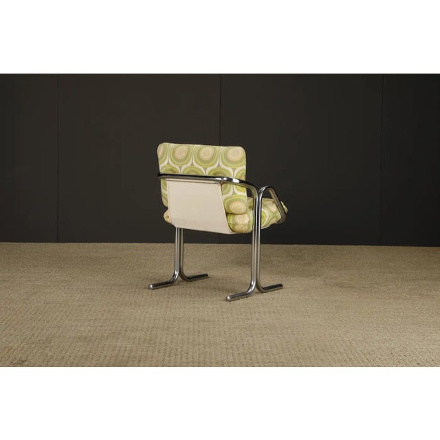 Set of Four Jerry Johnson 'Arcadia' Chrome Sling Chairs for Landes, 1970s For Sale - Image 17 of 17