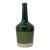 Vintage French Gaston De Lagrange Cognac Ceramic Bottle Green Glaze For Sale