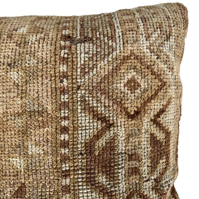 Vintage Turkish Rug Pillow For Sale - Image 4 of 5