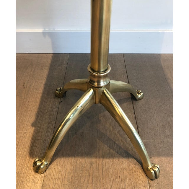 This very nice and elegant stool is made of brass with claw feet and a nice leather seat. this is a French work in the...