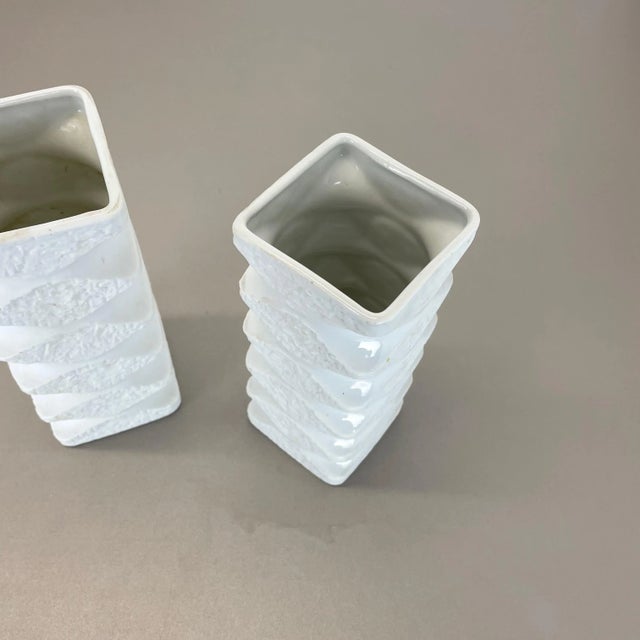 Original Porcelain Op Art Vases by Royal Bavaria KPM, Germany, 1970s, Set of 2 For Sale - Image 11 of 18