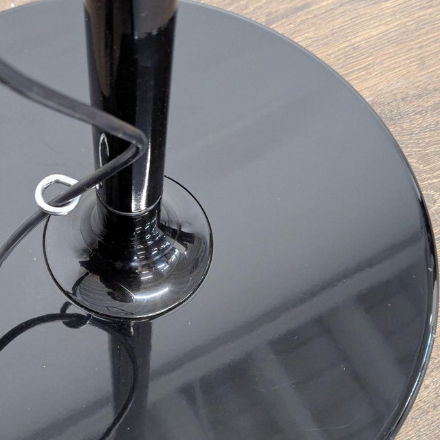 Oluce Coupe Modern Arc Floor Lamp With Black Dome Shade- Non Working For Sale - Image 4 of 7