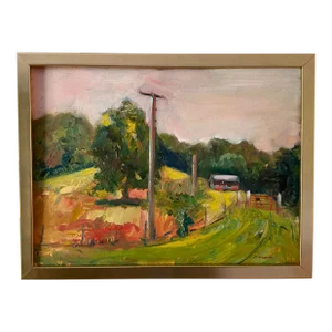 "Hot Day!" Original Plein Air Rural Missouri Landscape Painting By Marina Movshina