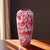 Stunning large glazed ceramic vase, measuring 33 cm in height. Beautiful glazing work with a vibrant red design overlaid...