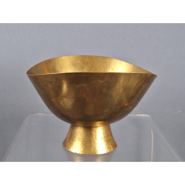 Bauhaus Brass Footed Bowl by Hayno Focken, 1930s For Sale - Image 3 of 6