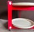 Bar trolley with 2 trays, the rare version in red and white, made by Italian manufacturer Guzzini, and designed by Luigi...