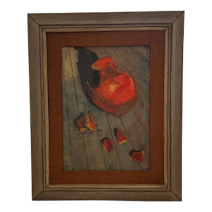 Mid Century Framed Still Life Oil on Canvas