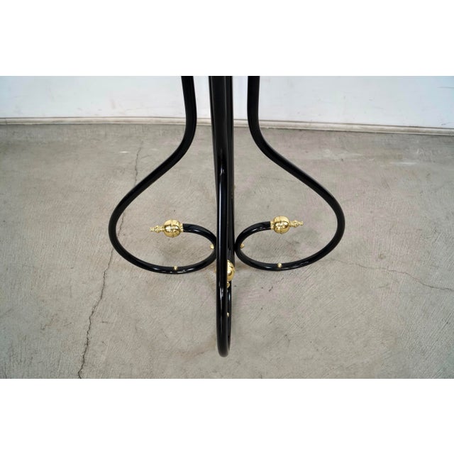 1980’s Hollywood Regency Black & Brass Plant Stand & Planter For Sale - Image 9 of 12