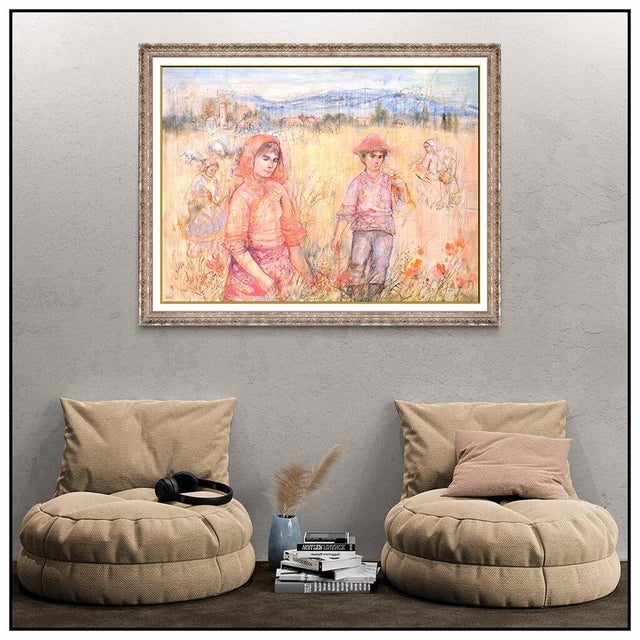 Message us to inquire about custom framing options! (Included for free with every purchase) The artwork here, "Harvesting...