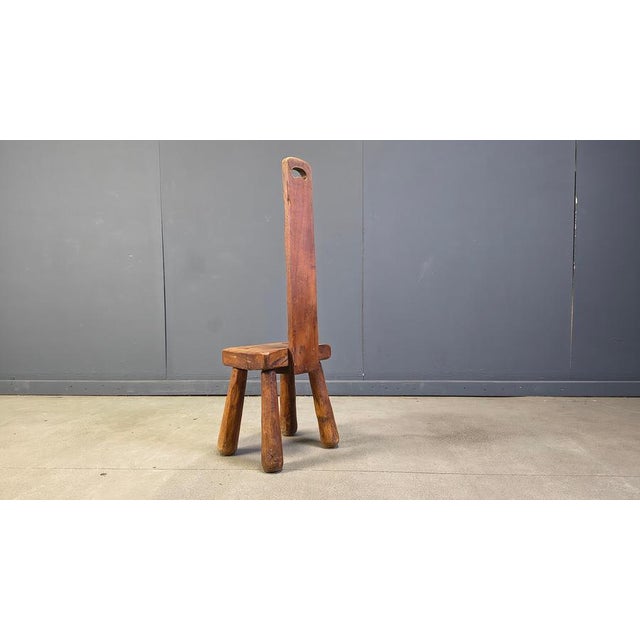 Vintage Brutalist High Back Chair, 1960s For Sale - Image 4 of 13