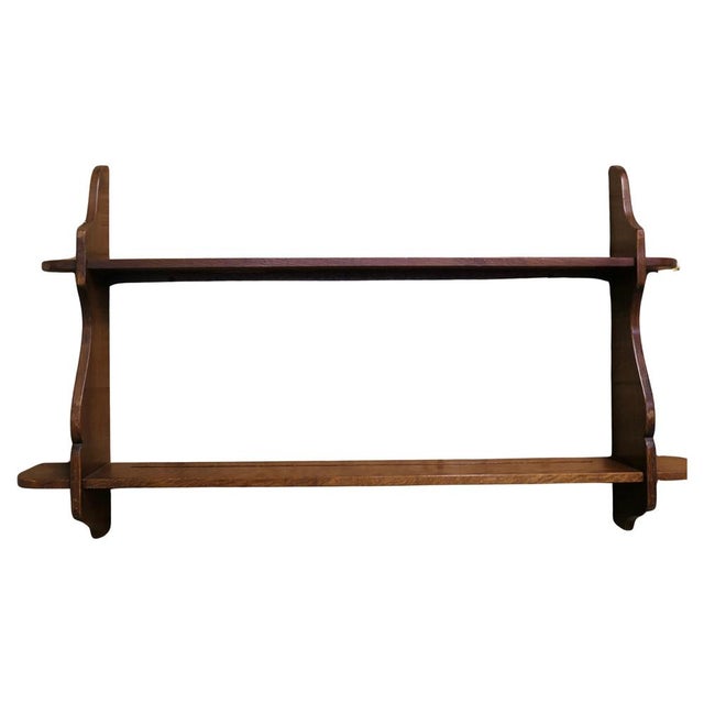 Wood Mid-Century Wall Hanging Shelves in Elm, 1960s For Sale - Image 7 of 7