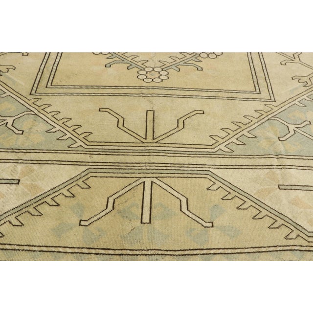 Mid 20th Century Vintage Turkish Oushak Rug, 08'10 X 11'08 For Sale - Image 4 of 9