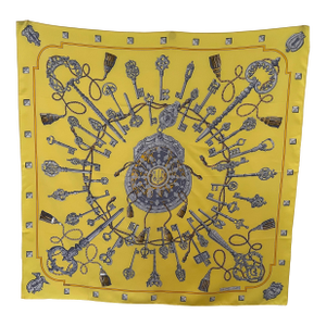 Hermès Clés Des Champs Foulard En Soie 1990 Faconnet Françoise