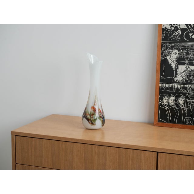 Glass Vintage Danish Glass Vase, 1970s For Sale - Image 7 of 9