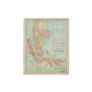 Cram's 1907 Map of Luzon For Sale