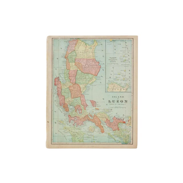 Cram's 1907 Map of Luzon For Sale