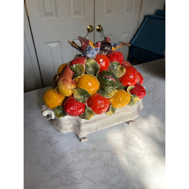 Fine Art Majolica Topiary Centerpiece by the Artist Muselman. The artist was known for his beautiful handmade detailed...