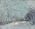Turn of 20th Century American Impressionist Chicago Landscape -- Frost Bound Luminous turn of the century American...