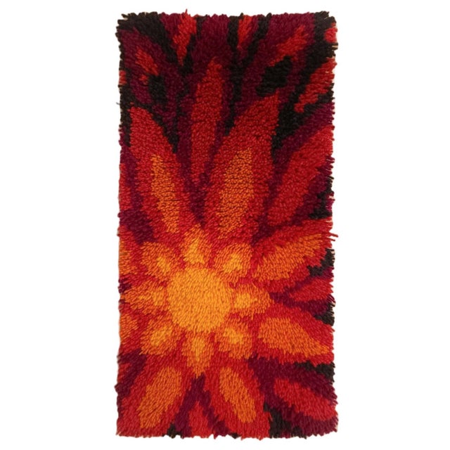 Mid-Century Modern German Wool Tapestry, 1970s For Sale - Image 6 of 6