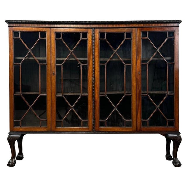 Antique Early 20th Century Mahogany Display Cabinet For Sale - Image 12 of 12