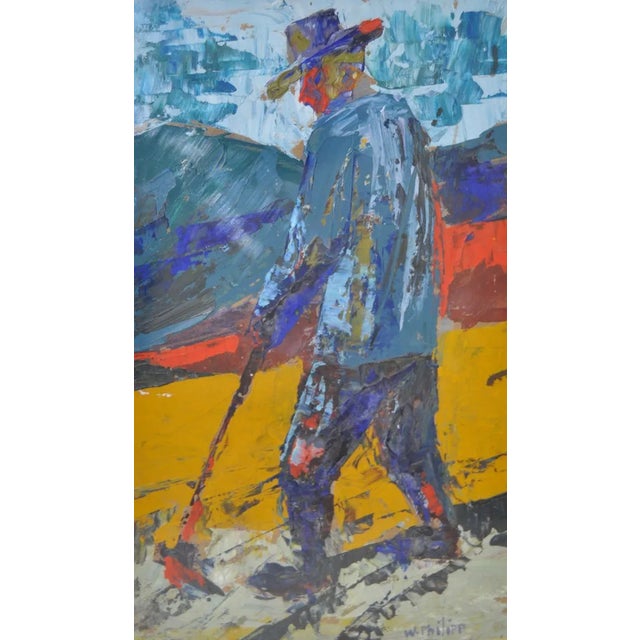 Man in Fields by Werner Philipp For Sale In San Francisco - Image 6 of 7
