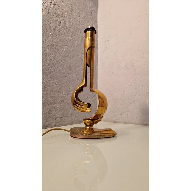 Brass Table Lamp with Informal Decoration, 1960s For Sale - Image 9 of 18