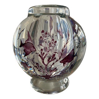 Graal Glass Vase by Edward Hald for Orrefors, Sweden, 1950s For Sale