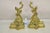 Vintage French Baroque Style Brass Figural Andirons With Dragon Griffins - Pair For Sale - Image 12 of 12