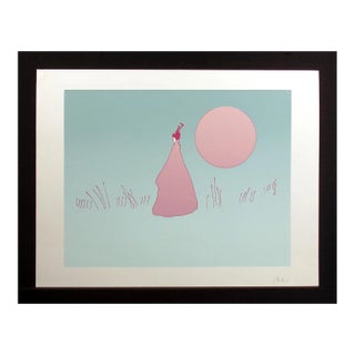 Peter Max "Walking in the Garden" Hand Signed Art Serigraph 1979 For Sale