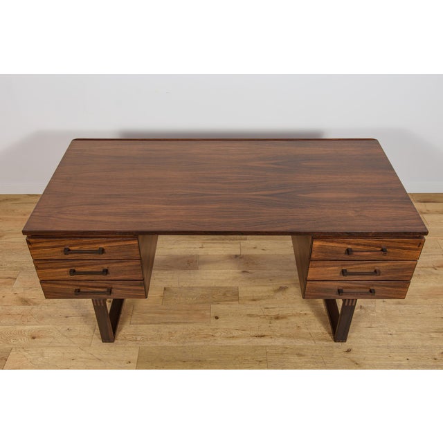Mid-Century Rosewood Freestanding Desk by Torben Valeur and Henning Jensen for Dyrlund, Denmark, 1960s For Sale - Image 7 of 18