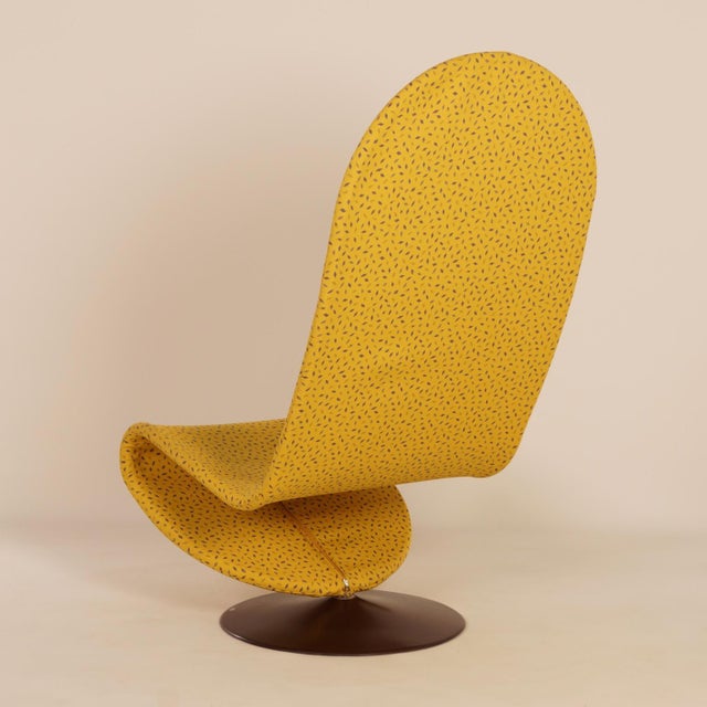 Yellow 123 Chair by Verner Panton for Fritz Hansen, 1970s For Sale - Image 3 of 11