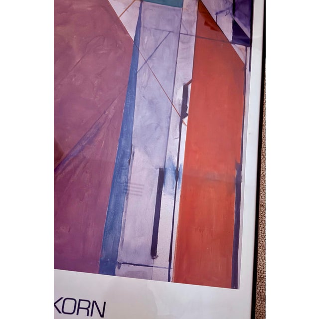 1970s Richard Diebenkorn Rare Vintage Abstract Expressionist Large Lithograph Print With Original Frame mMuseum Poster ‘Ocean Park No. 70’ 1974 For Sale - Image 5 of 12