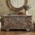 1920s Vintage Blue Floral Hope Chest on Wheels | Carved Wood Storage Bench Trunk For Sale - Image 5 of 5