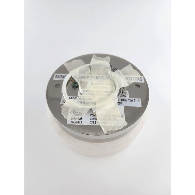 Set of 4 Visual Comfort “Otto” Small Alabaster Flush Mounts by Kelly Wearstler (Used) For Sale - Image 10 of 11