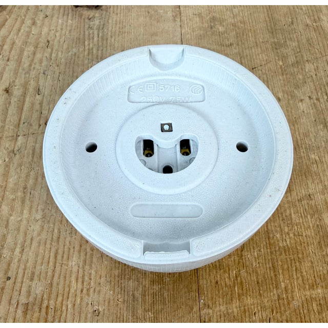 Vintage White Porcelain Ceiling Light, 1970s For Sale - Image 10 of 13